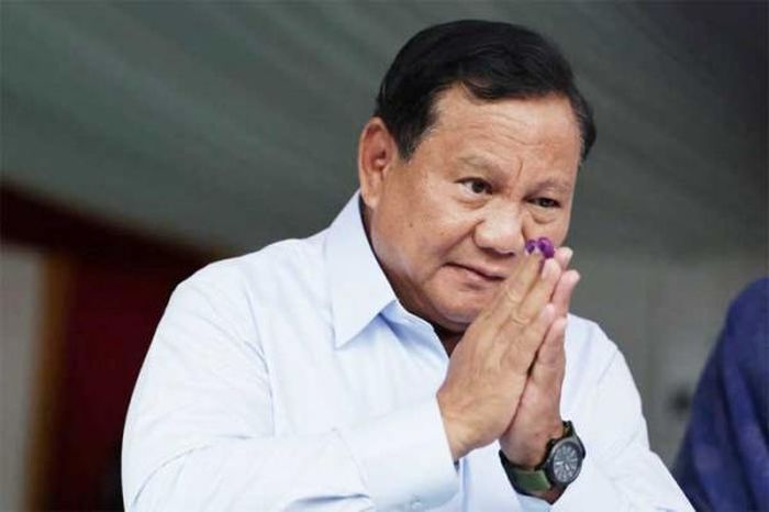 Ứng cử viên Tổng thống Indonesia Prabowo tại điểm bỏ phiếu ở Bogor, ngày 14/2. Ảnh: TTXVN