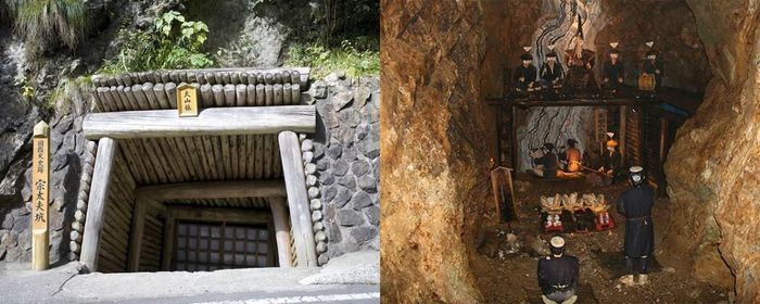 Đường hầm Sodayu - một hầm mỏ khai thác kim loại vào đầu thời kỳ Edo. (Nguồn: city.sado.niigata.jp)