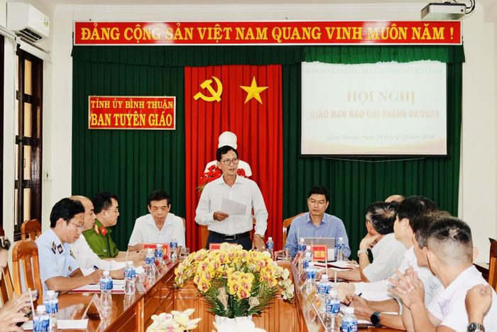Quang cảnh buổi giao ban báo chí tháng 2/2024. Ảnh: N.Y