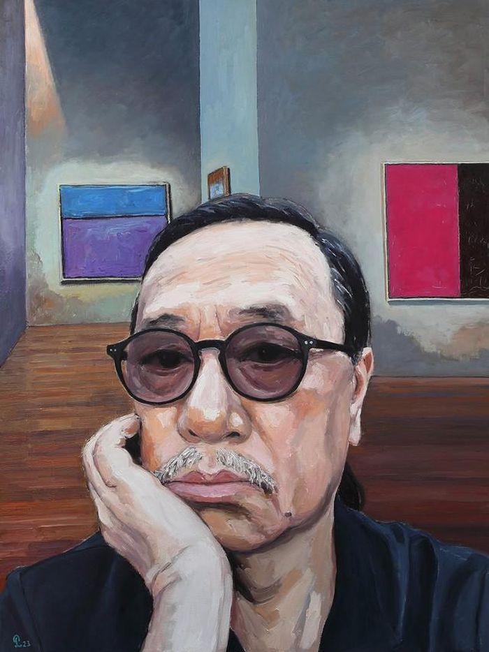 Tác phẩm “Suy tư”, 160x120cm, sơn dầu trên vải, 2023