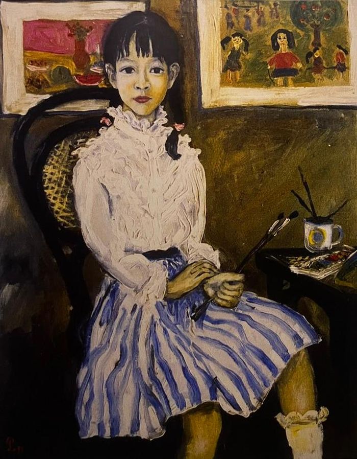 Tác phẩm “Con gái họa sĩ”, sơn dầu trên vải, 1991