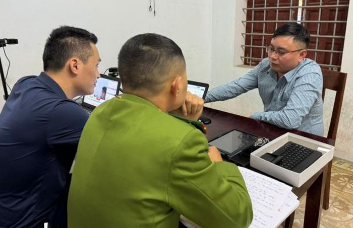 Mai Xuân Hữu tại cơ quan Công an Quảng Bình.