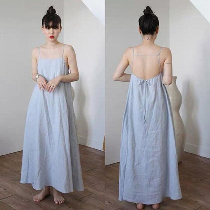  Đầm suông 2 dây vừa phóng khoáng vừa ngọt ngào cho các cô gái thêm tự tin. 