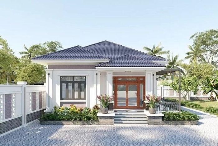 Mẫu nhà 1 tầng ở quê có chi phí xây dựng 1 tỷ được thiết kế hiện đại, đầy đủ tiện nghi. (Ảnh: Vinavic)