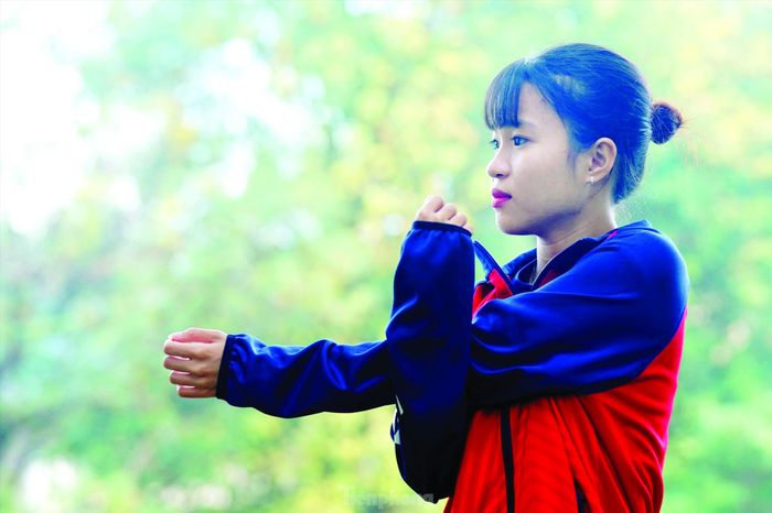 Lê Thị Tuyết đang háo hức chờ đón Tiền Phong Marathon 2024 Ảnh: Trọng Quân
