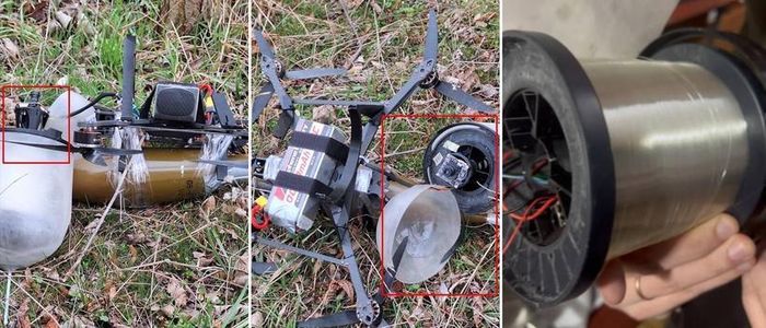 Máy bay không người lái FPV của Nga với hệ thống liên lạc bằng cáp hữu tuyến.