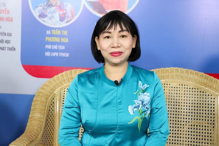 Phó Chủ tịch Hội Liên hiệp phụ nữ thành phố Hồ Chí Minh Trần Thị Phương Hoa.