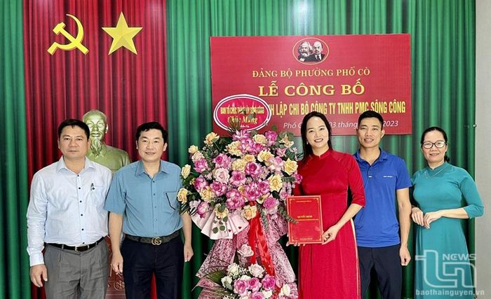 Chi bộ Công ty TNHH PMC Sông Công mới được thành lập với 3 đảng viên.
