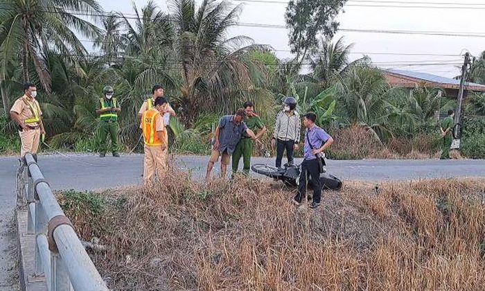 Hiện trường vụ tai nạn. 