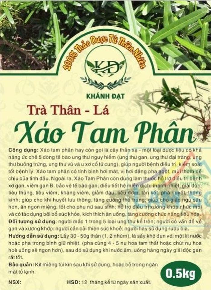 Trà thân lá xáo tam phân. Ảnh: K.P