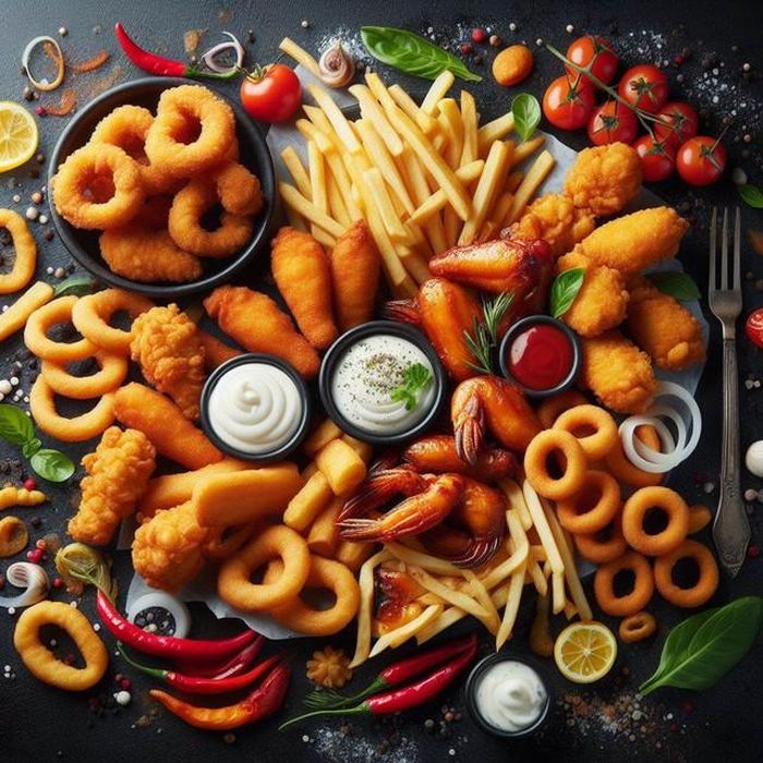 Thực phẩm chiên, rán không tốt cho người bị đau dạ dày.