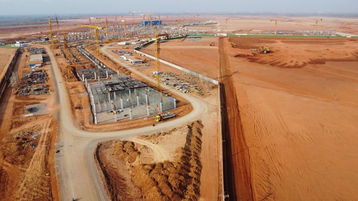 Thi công các hạng mục dự án sân bay Long Thành (huyện Long Thành, tỉnh Đồng Nai).