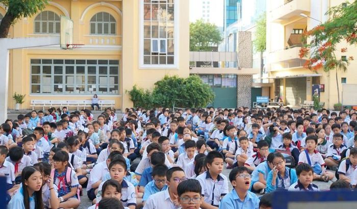 Học sinh tham dự bài khảo sát đánh giá năng lực vào lớp 6 Trường THPT chuyên Trần Đại Nghĩa, TP Hồ Chí Minh năm 2019. Ảnh: MT.