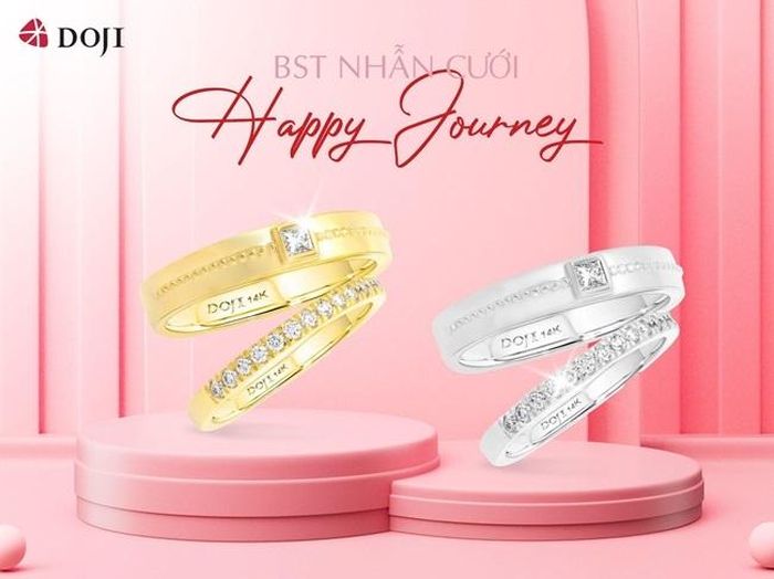 Nhẫn cưới kim cương - Tín vật gắn kết tình yêu trăm năm. Ảnh: DOJI