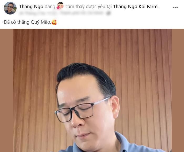 Dòng trạng thái gây tò mò của "vua cá Koi" Thắng Ngô