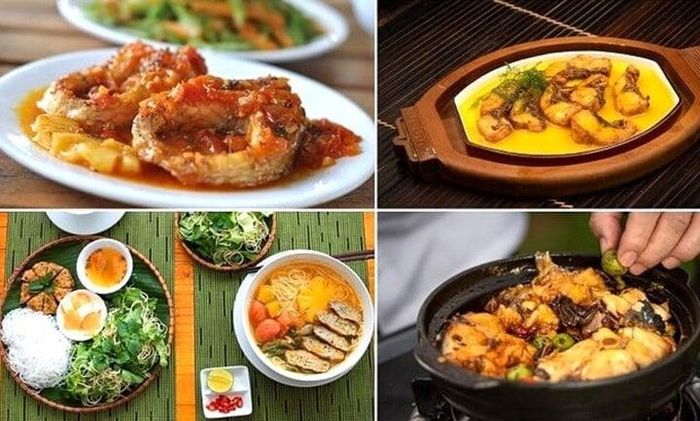 Những món ngon từ cá trắm sông Son. (Ảnh: Internet)
