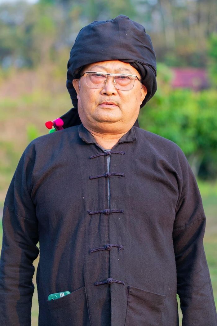 Nghệ nhân ưu tú Pờ Dần Xinh, nguyên chủ tịch UBND xã Sín Thấu, huyện Mường Nhé, tỉnh Điện Biên. Ảnh: Vũ Đạo