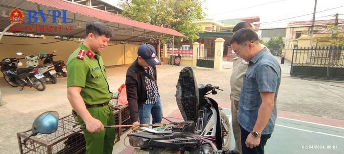  Xe tang vật và kích điện thu giữ được.