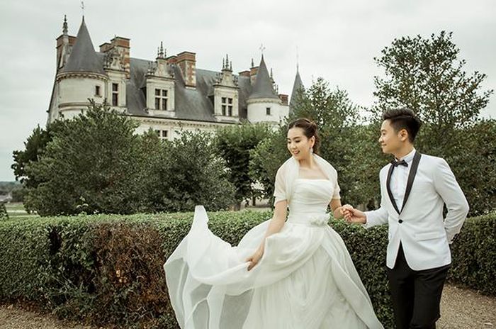 Ảnh cưới ở châu Âu của Mai Ngọc và doanh nhân Lê Hoài Nam chụp năm 2016.