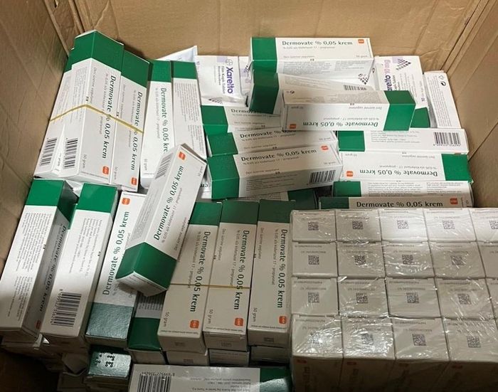 Tạm giữ 8.000 hộp thuốc tân dược không xuất xứ, không hóa đơn, chứng từ Ảnh: CQLTT