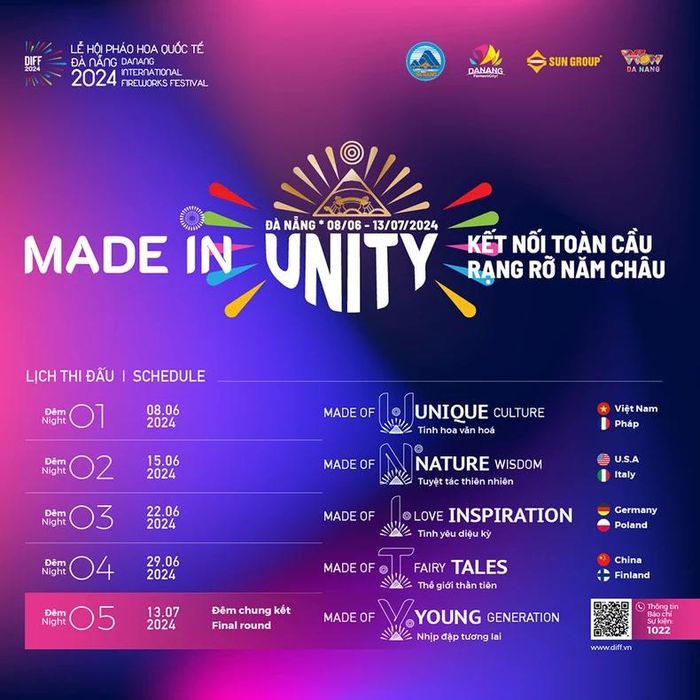 Lịch thi đấu DIFF 2024. (Ảnh: Ban tổ chức DIFF)
