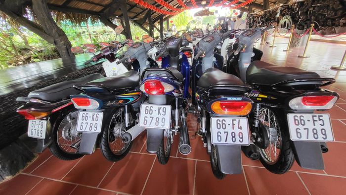 Nơi trưng bày bộ sưu tập hàng trăm chiếc xe máy biển số đẹp. Ảnh: Tùng Lâm.