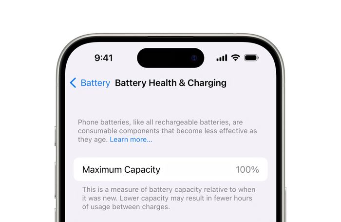  Tính năng kiểm tra dung lượng pin trên iPhone. Ảnh: Apple. 