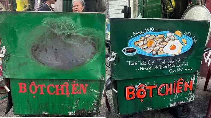 Chiếc xe kỷ niệm của ngoại Liên Hoa giờ đây đã trở nên đẹp hơn, bắt mắt hơn sau khi được tân trang. (Ảnh: NVCC)