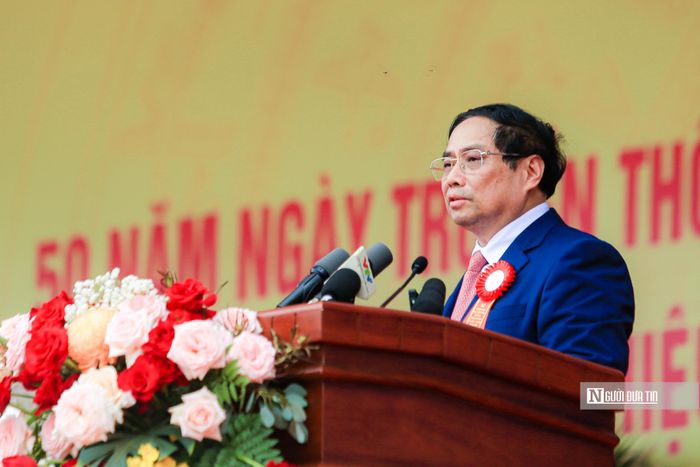 Tại buổi lễ, thay mặt lãnh đạo Đảng, Nhà nước, Thủ tướng Phạm Minh Chính nhiệt liệt biểu dương và chúc mừng những thành tích, chiến công xuất sắc của các thế hệ cán bộ, chiến sĩ lực lượng Cảnh sát cơ động trong 50 năm qua.