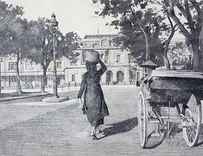 Khung cảnh nhà ga buổi ban đầu