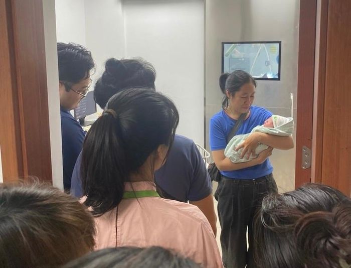 Cháu bé được mổ sinh tại Bệnh viện Phụ sản Hà Nội.