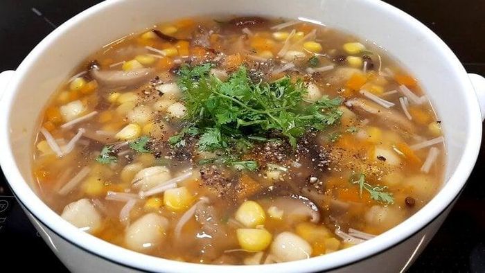 Món súp chay thơm ngon, bổ dưỡng. (Ảnh: B.L)