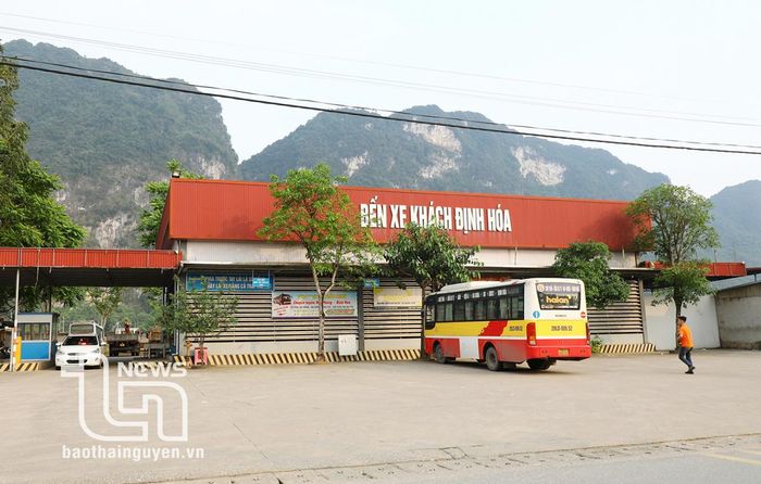 Bến xe khách huyện Định Hóa tại xóm Bãi Á 1, thị trấn Chợ Chu có tổng kinh phí đầu tư trên 5 tỷ đồng.