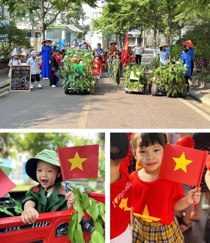  Nhân kỷ niệm 49 năm ngày Giải phóng miền Nam thống nhất đất nước, cô và trò Trường Mầm non song ngữ The Light Academy (thành phố Lào Cai) đã tái hiện sống động không khí hào hùng, oanh liệt của dân tộc để giành lại độc lập, tự do. Những chiến sĩ "tí hon" được hóa trang đầy đáng yêu trong trang phục bộ đội, hải quân, quân y... với tay cầm cờ đỏ sao vàng, đầu đội mũ tai bèo, cùng nhau diễu hành trên những chiếc "xe tăng tự chế". Đoàn học sinh đi đến đâu hô vang khẩu hiệu "Hồ Chủ tịch muôn năm!" đến đó. Tiếng hô vang dội khắp các tuyến đường thành phố, thể hiện niềm hân hoan, tự hào của thế hệ măng non trước chiến thắng vĩ đại của dân tộc. 