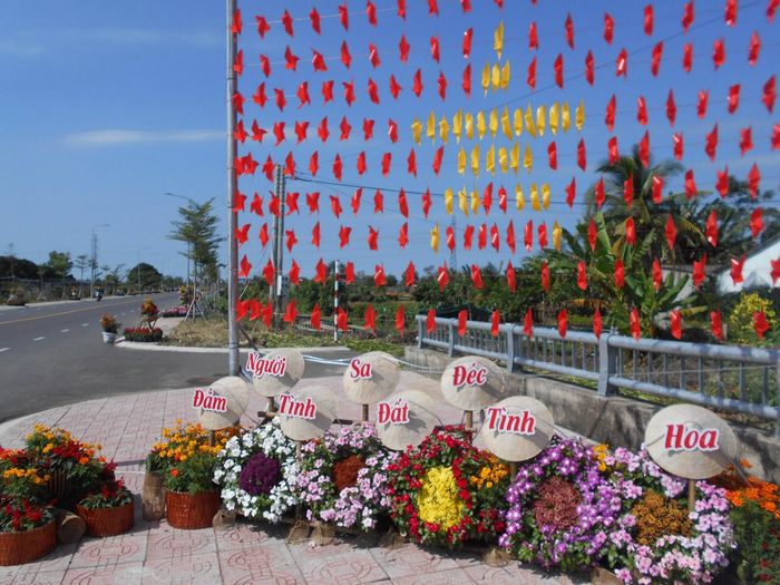 Đường vào làng hoa Sa Đéc.