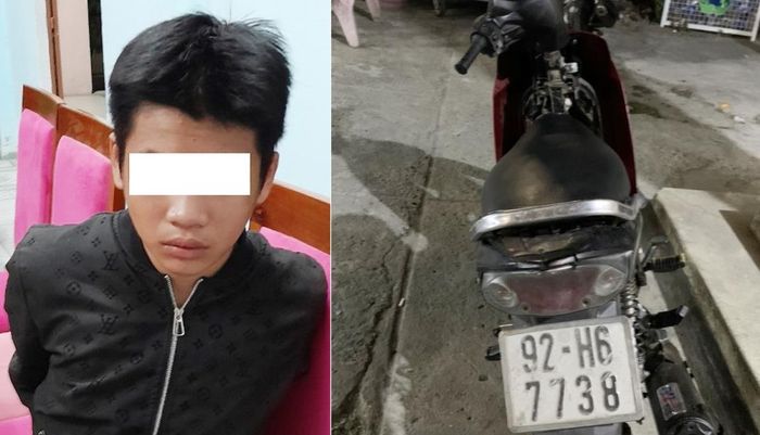 Nguyễn Trọng Bình và tang vật vụ việc.