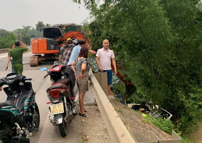 Hiện trường vụ tai nạn.