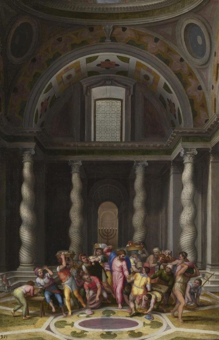 Bức “The Purification of the Temple” của Michelangelo hợp tác với Marcello Venusti