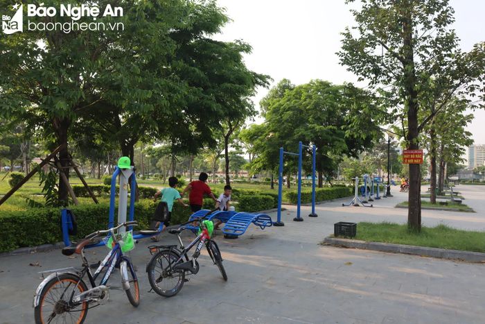  Một góc công viên thị trấn. Ảnh: Diệp Thanh 
