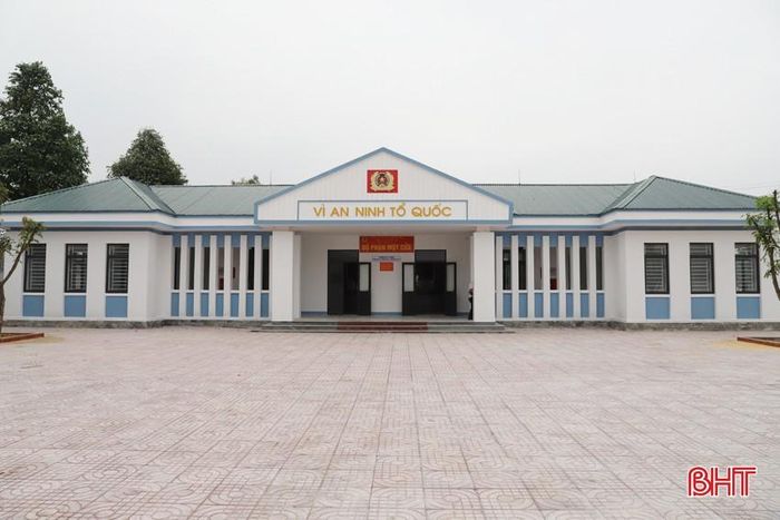  Trụ sở Công an xã Sơn Lễ có tổng diện tích khuôn viên 1.800m2 