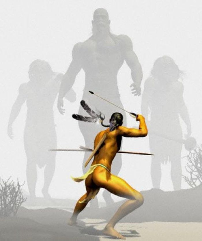 Theo huyền thoại, người Si-Te-Cah không chỉ to lớn, mà còn ăn thịt đồng loại. Ảnh: Ancient-origins.net