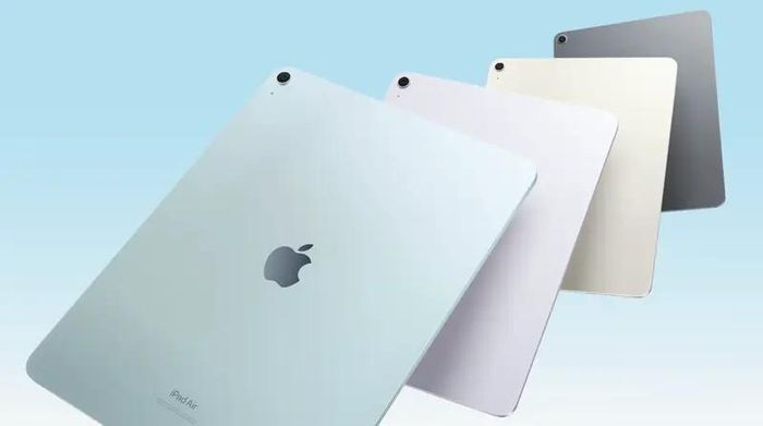 Bốn màu của iPad Air 6. Ảnh: Apple