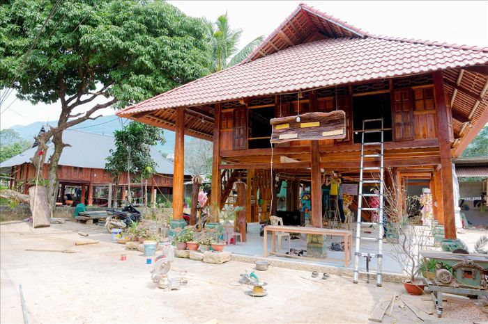 Homestay của gia đình ông Phạm Văn Cảnh đang trong quá trình hoàn thiện để đón khách du lịch