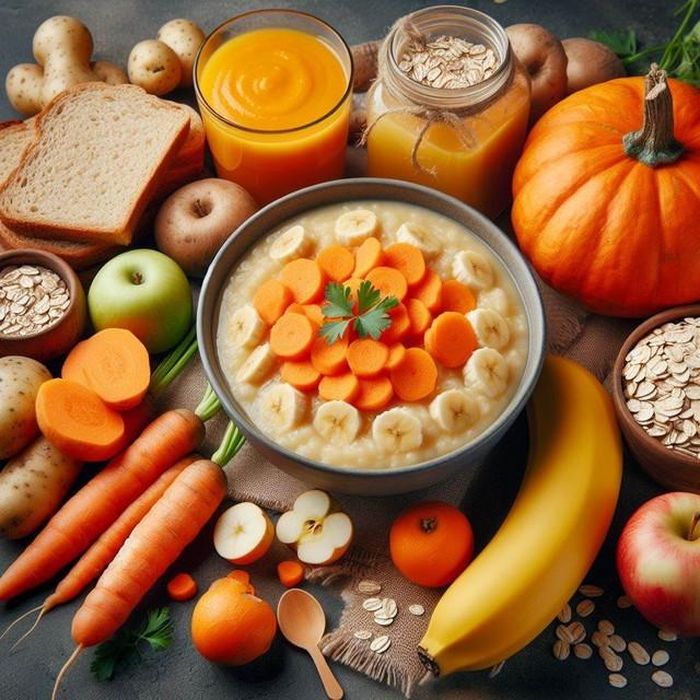 Người bị tiêu chảy cần ăn thức ăn giàu dinh dưỡng, chế biến dưới dạng lỏng, mềm, dễ tiêu.