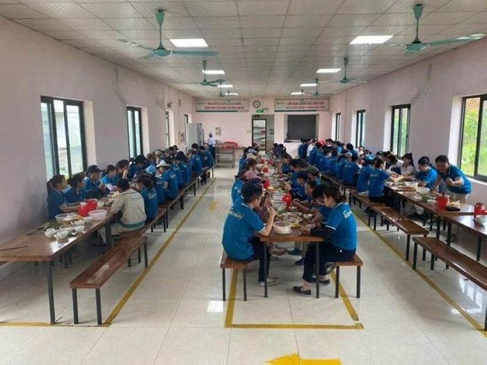 Bữa cơm Công đoàn tại Công ty Cổ phần Gemmy Tân Sơn (huyện Tân Sơn, tỉnh Phú Thọ).