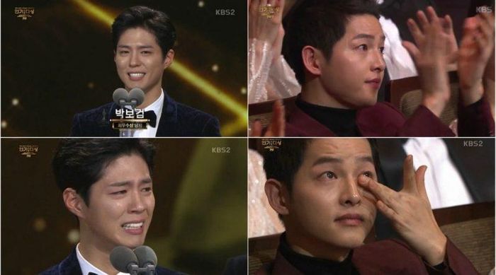 Song Joong Ki im lặng trước tin đồn ngoại tình của vợ cũ và Park Bo Gum. Nam diễn viên Park Bo Gum là đồng nghiệp thân thiết của Song Joong Ki trước khi scandal nổ ra. 