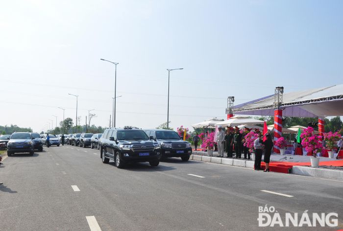 Phương tiện lưu thông vào tuyến đường sáng ngày 13-5-2024. Ảnh: THÀNH LÂN