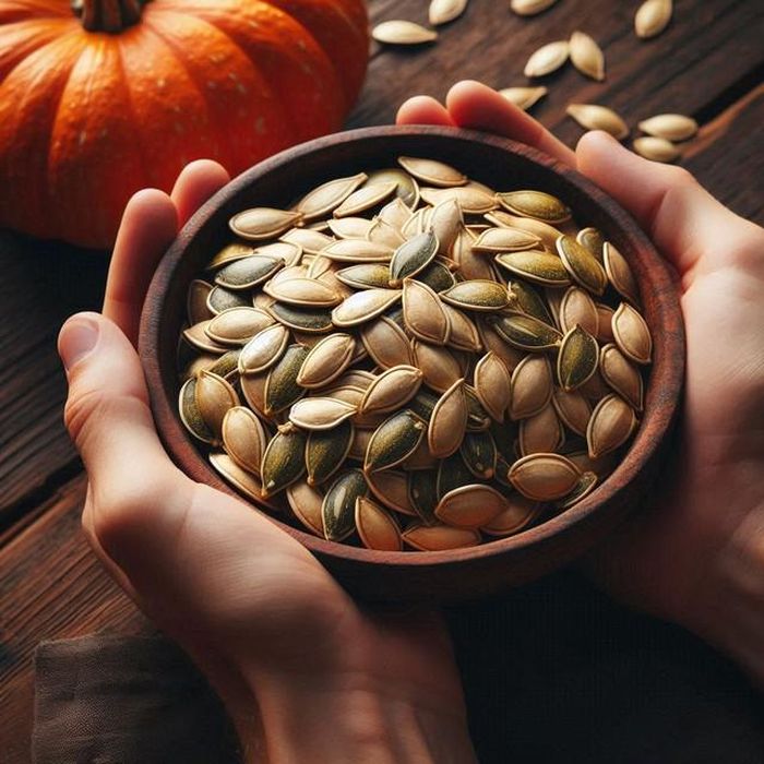 Hạt bí ngô giàu chất sắt.