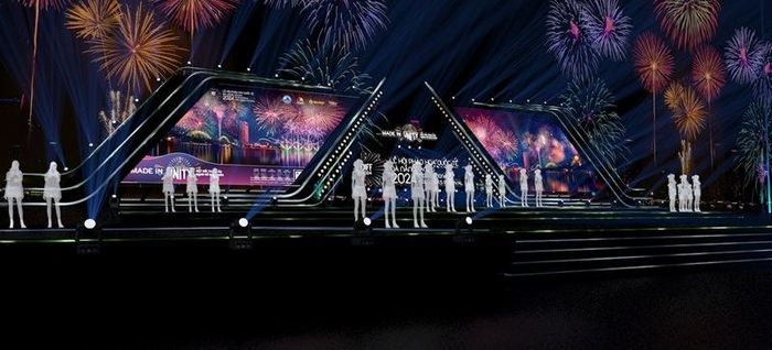  Phối cảnh thiết kế sân khấu trình diễn tại DIFF 2024. Ảnh: BTC 