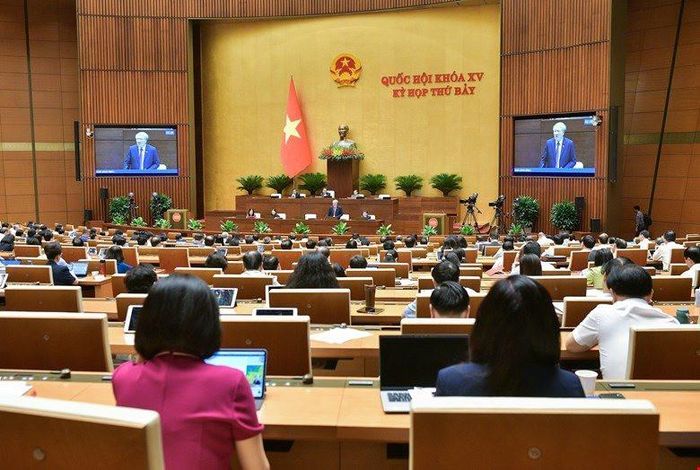 Các đại biểu thảo luận về dự thảo Luật Tổ chức Tòa án nhân dân (sửa đổi). Ảnh: quochoi.vn